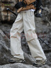 Foss Phil美式工装裤男秋冬季宽松直筒户外冲锋伞兵运动休闲裤8398米白2XL 实拍图