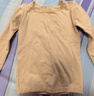 古妮娅儿童舞蹈服打底衫肤色保暖内衣薄绒练功服 肤色上衣XL 实拍图
