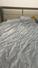 京东京造 145g云绒四件套  A类牛奶绒柔软亲肤 水晶绒宝宝绒床单被套枕套 1.8m床220*240cm 海盐 实拍图