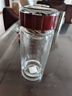 希诺双层玻璃杯家用办公水杯女高颜值过滤泡茶杯子XN-9331红色 240mL 实拍图