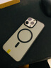 绿联 适用iPhone15Promax手机壳 苹果15ProMax磁吸壳 MagSafe保护套 无线充电防摔 磨砂黑色 实拍图