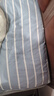 洁丽雅（Grace） A类抗菌100%全棉枕套 加大加厚吸湿透气 48*74cm一对装  条纹蓝 实拍图