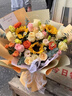 馨仪鲜花速递玫瑰向日葵康乃馨花束生日礼物全国同城配送 向日葵玫瑰混搭花束 实拍图
