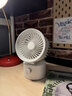 名创优品小风扇桌面风扇摇头大风力静音便携3c认证充电长续航插电式办公室工位学生宿舍小塔扇强力风可拆卸 【冰透白Pro】全新升级丨边充边用 实拍图