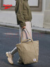 锐步防泼水耐磨手提斜挎包大容量男女同款户外通勤休闲包 卡其色 实拍图