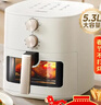 美的（Midea）免翻面空气炸锅25年新款可视窗口空气炸锅蒸烤一体家用大容量5.3L金属内腔蒸汽嫩炸KZE5383  实拍图