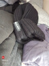 海澜之家（HLA）帽子男士秋冬季保暖加绒毛线针织帽女含羊毛防风防寒 黑色 实拍图