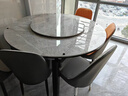 梓屋餐桌家用加厚岩板餐桌椅组合方圆两用餐桌813#1.35米桌+101皮椅*6 实拍图