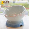 乐优派猫碗陶瓷狗碗猫食盆狗盆宠物碗猫粮碗高脚防打翻猫咪用品 渐变蓝 实拍图