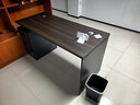 办公桌老板桌办公室桌简约现代员工位单人台式电脑桌子书桌 140*60奢野黑胡桃色+32桌厚 晒单实拍图