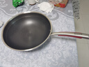 康巴赫炒锅不粘锅316L不锈钢炒菜锅32cm蜂窝平底煎炒锅电磁炉燃气灶通用 实拍图