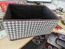 衣物收纳箱家用大容量折叠手提包抽屉式整理盒衣柜分层储物筐神器 千鸟格【带底板】1个 实拍图