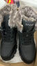 全洲狼 雪地靴男冬季新款东北棉鞋男大码抗寒防水加绒保暖轻便防滑靴子 黑色棉鞋-升级版 加绒 42 (260mm) 实拍图