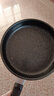 【亏本清仓】韩式麦饭石色不粘锅平底锅铁锅电磁炉不带盖 【经济实用】黑色 18cm 实拍图