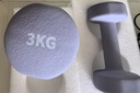 Keep 彩色浸塑哑铃 男女家用家庭健身肌肉塑形手臂轻重量紫灰色 3kg*2 实拍图