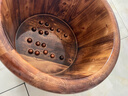川柏香实木泡脚桶木桶洗脚盆木桶家用足浴桶泡脚木质香柏木碳化木制脚盆 26cm 【高温碳化穴位按摩】+艾草60包 实拍图
