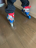 斯威（SWAY）轮滑鞋儿童溜冰鞋男女童初学套装中小学滑轮滑冰旱冰鞋成人直排轮 波蓝八轮全闪+头盔护具+一体支架 S (适合3-5岁)平时鞋码25-30 实拍图