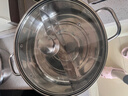 304不锈钢火锅锅家用涮火锅盆锅具大容量燃气电磁炉专用汤锅 【加厚材质】304鸳鸯锅 32cm 实拍图