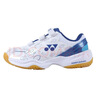 尤尼克斯YONEX羽毛球鞋yy基础款舒适亲子款青少年SHB101JRCR白/蓝36码 实拍图