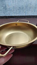 【韩剧同款】加厚不锈钢干锅海鲜锅火锅金色平底浅锅双耳锅泡面锅 迷你款17cm【金色】双柄汤锅 实拍图