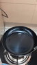 章丘铁锅手工小平底辅食锅煎锅烤肉锅煎蛋锅无涂层物理不粘锅炒锅平底锅 烤蓝木把 20cm 实拍图