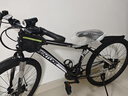 EG7山地自行车成人学生变速越野单车双减震赛车26寸青少年男女 辐条【加厚防滑轮-更安全】黑白 26寸21速【适合：160-180CM】 实拍图