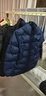 保姆鹅  【风墙】儿童羽绒服宝宝中长款护脸加厚外套保暖童装[NG2664] 海军蓝 150 实拍图