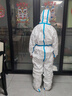 致尔康 防护服一次性连体连帽防粉尘 隔离衣防水养殖场喷漆工作服 蓝条连帽连脚套XL 实拍图
