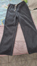 真维斯（Jeanswest）阔腿裤子女2025春秋季新款直筒休闲裤女装宽松百搭雪尼尔垂感长裤 加绒 灰蓝 纯色 XL 实拍图