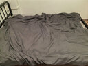 艾薇 A类水洗棉床上四件套双人床单枕套四件套 被套200*230cm 极速灰 实拍图