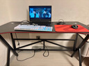 奥伦福特  电脑桌台式家用电竞游戏桌办公书桌简约书房写字桌子 碳纤维纹路单桌-120*60 升级款电竞桌 实拍图