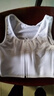 浪莎束胸les内衣女大胸显小塑胸帅t学生运动防震缩胸背心 白色 XL 实拍图