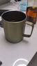 京东京造不锈钢双层保温桌面马克杯420mL 户外露营水杯 304咖啡杯橄榄绿 实拍图
