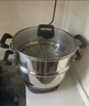 惠当家（Hui Dang Jia）电锅多功能电热锅电炒锅家用电蒸锅一体电煮锅加厚304不锈钢电火锅G08-28单笼 实拍图