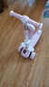 嘻优米儿童滑板车1-6岁可坐防侧翻小孩可推男女孩生日礼物 【可拆卸座椅+脚踏】粉三合一 实拍图