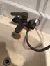 史勒芬德国枪灰色简易淋浴龙头花洒套装全铜体混水阀浴室浴缸冷热水龙头 三联浴缸龙头套装 实拍图