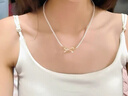 伊灿施家蝴蝶结小米珠仿珍珠项链女小众高级感锁骨链2025新款爆款颈链 施家蝴蝶结小米珠珍珠项链 实拍图