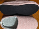 内泊（NEIBO）【超舒服】乳胶棉拖鞋女冬季天室内家居防滑防臭橡胶软底羊毛粉38 实拍图