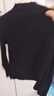 怡曼芙针织衫女秋冬新款半高领修身显瘦打底衫内搭毛衣女百搭可外穿上衣 黑色 均码 -建议85-135斤 实拍图