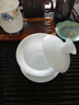 京器丨京红运真裸价·冰种玉瓷三才盖碗陶瓷茶杯茶具白瓷泡茶器 实拍图