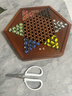 御圣 跳棋玻璃珠跳跳棋大号儿童益智早教启蒙游戏棋成人学生儿童礼物 六角形跳棋盘+【玻璃珠套装】 实拍图