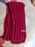 百搭韩版针织毛线红色围巾女2024圣诞冬季高级感新年礼物情侣围脖 针织围巾-酒红色-1个装-保暖 1 实拍图