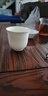 八玺（BAXI）心经百福白瓷浮雕羊脂玉撇口手握茶杯陶瓷品茗杯单主人杯功夫茶具 心经浮雕羊脂玉手握杯210ml 微微瑕·不影响美观使用（不退换） 实拍图