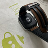 适用小米手环8pro新款折叠扣真皮表带9pro智能手表表带红米watch5运动时尚个性redmiwatch4透气ins 深棕色【疯马纹折叠扣硅胶真皮】 适用：红米Watch4表带 实拍图