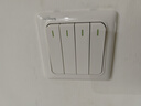 施耐德电气 四开单控开关 86型家用墙壁开关插座 开关面板  睿意系列 白色 实拍图
