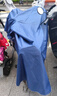 雨衣电动车摩托车雨披成人男女单人双帽檐雨衣加大加厚骑行雨衣 中号单人双帽横宽1.6米 蓝色 实拍图