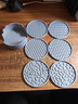 富居硅胶圆形咖啡茶杯垫加厚餐桌隔热垫套装6片灰色 实拍图