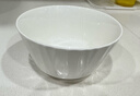 浩雅釉下彩景德镇陶瓷餐具大容量汤碗饭碗雅玉白瓷6英寸面碗4个装 实拍图