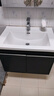 欧帝奴（OUDINU） 太空铝浴室柜组合智能洗脸洗手盆柜组合洗漱台陶瓷一体盆带镜柜 轻奢灰60cm-陶瓷一体盆 实拍图