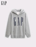 GAP男女装2025秋季新款logo印花抓绒宽松运动连帽衫卫衣 灰色 M (170/92A)亚洲尺码【偏大,建议拍小一码】 实拍图
